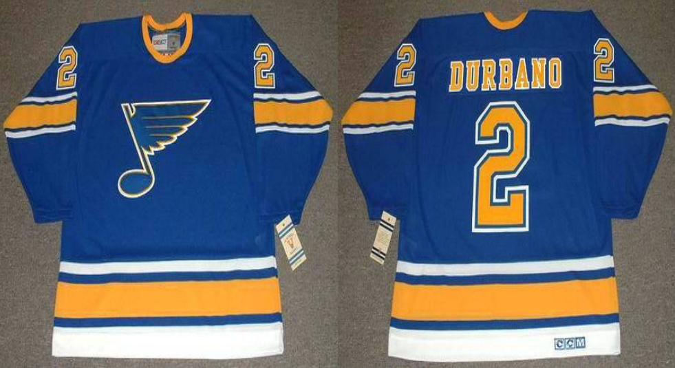 2019 Men St.Louis Blues 2 Durbano blue CCM NHL jerseys